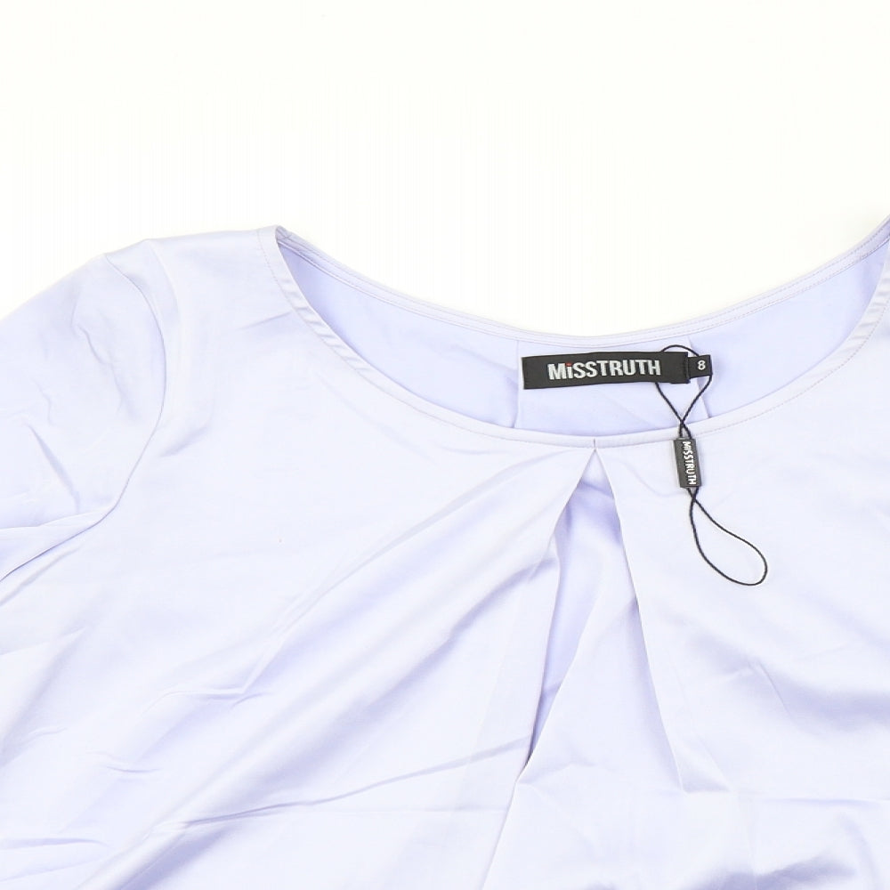 Womens UK Size 8 Misstruth Purple Basic Blouse