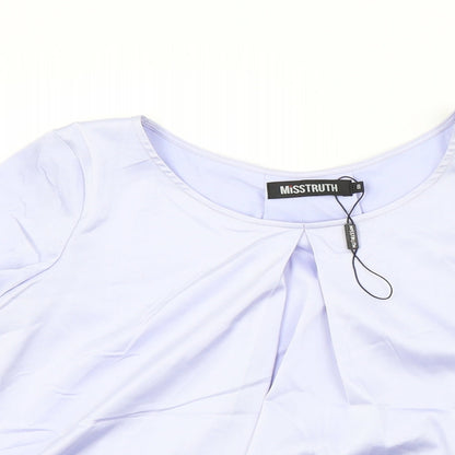 Womens UK Size 8 Misstruth Purple Basic Blouse