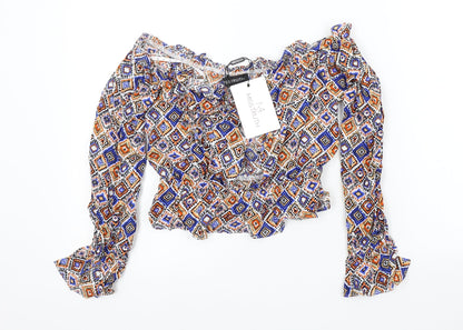 Womens UK Size 8 MISSTRUTH Multicoloured Basic Blouse