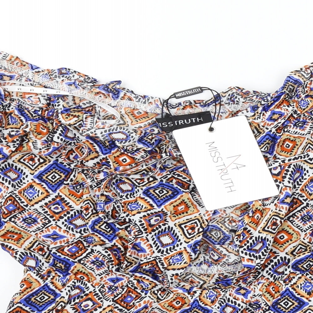 Womens UK Size 8 MISSTRUTH Multicoloured Basic Blouse