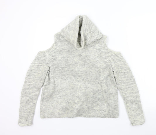 Womens UK Size S New Look Grey Pullover Jumper