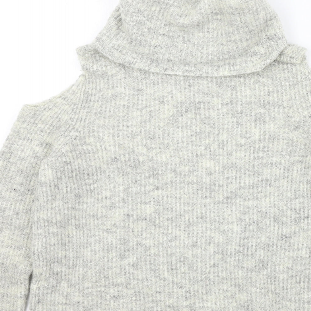 Womens UK Size S New Look Grey Pullover Jumper