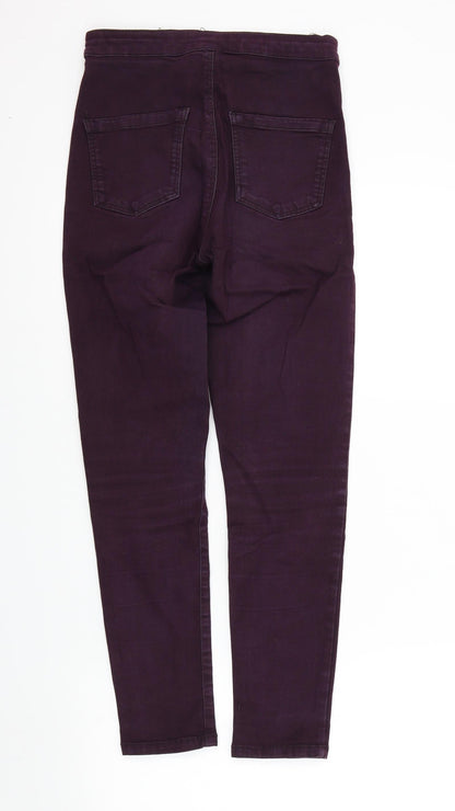 Topshop Womens Purple   Skinny Jeans Size 28 L27 in