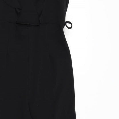 Missguided Womens Black Colourblock  Jumpsuit One-Piece Size 8 L22 in