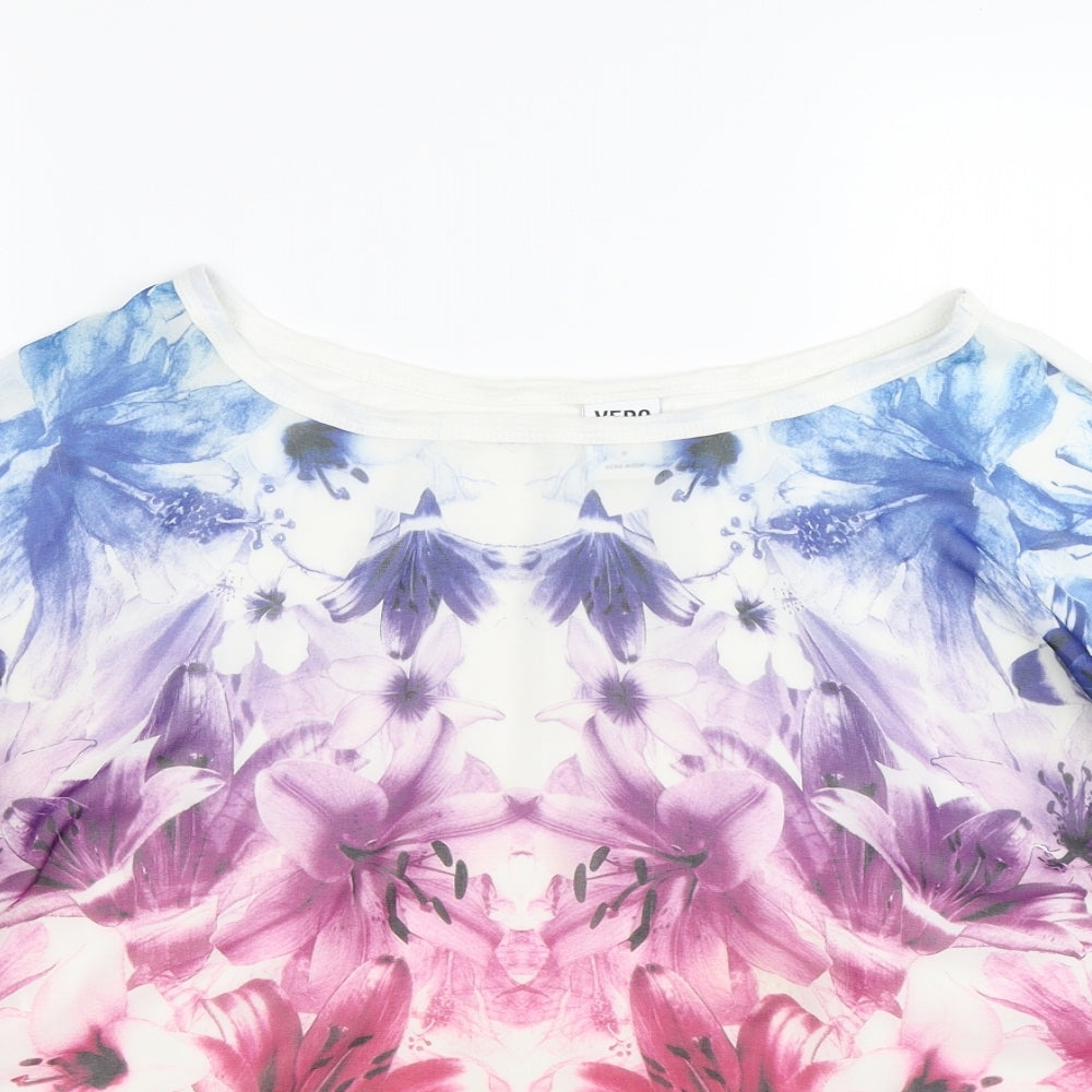 Womens UK Size M VERO MODA Multicoloured Basic T-Shirt