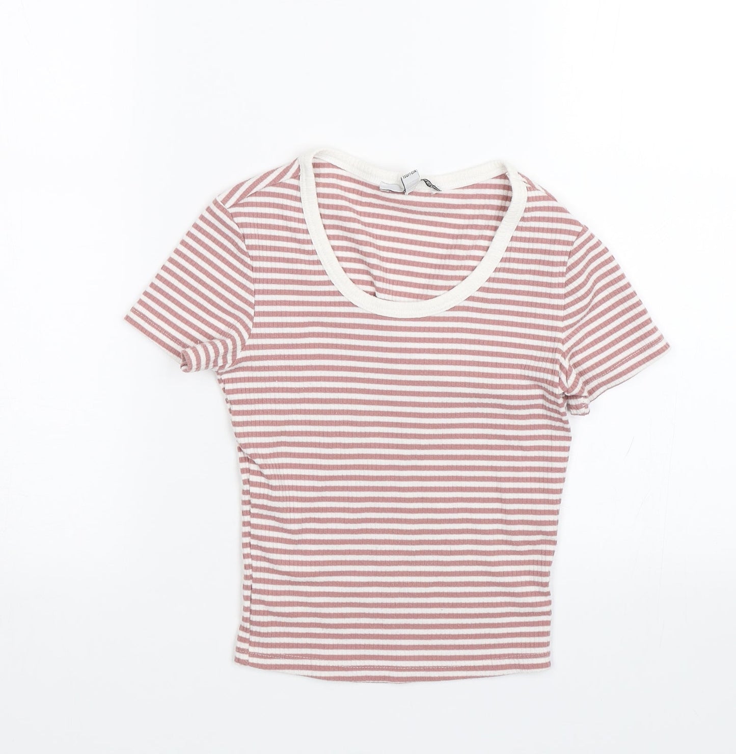 Womens UK Size 2XS TALLY WEiJL Pink Basic T-Shirt