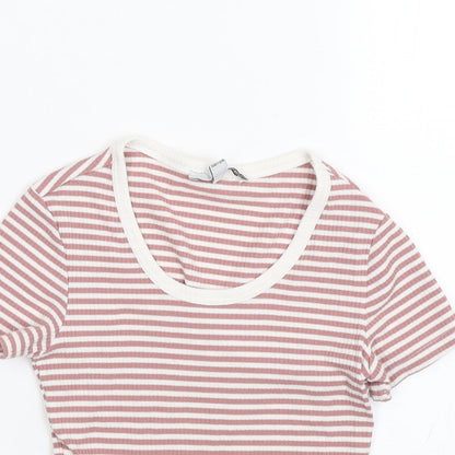 Womens UK Size 2XS TALLY WEiJL Pink Basic T-Shirt