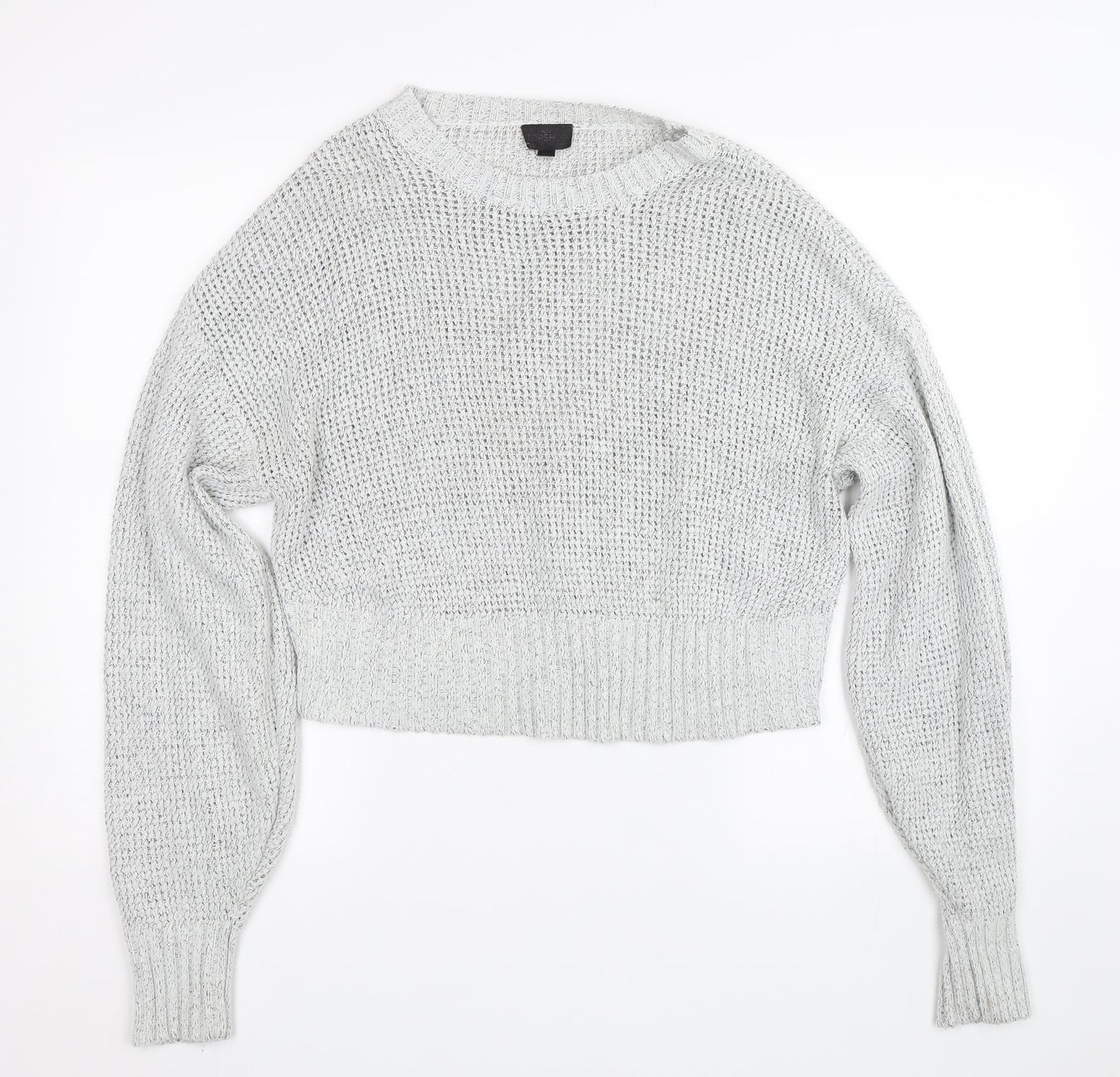 Womens UK Size S Topshop Grey Pullover Jumper