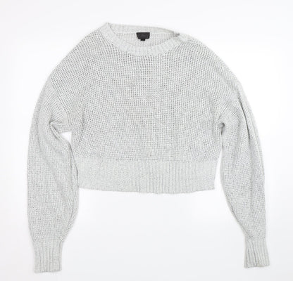 Womens UK Size S Topshop Grey Pullover Jumper
