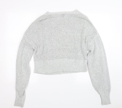 Womens UK Size S Topshop Grey Pullover Jumper
