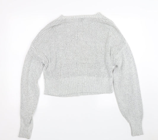 Womens UK Size S Topshop Grey Pullover Jumper