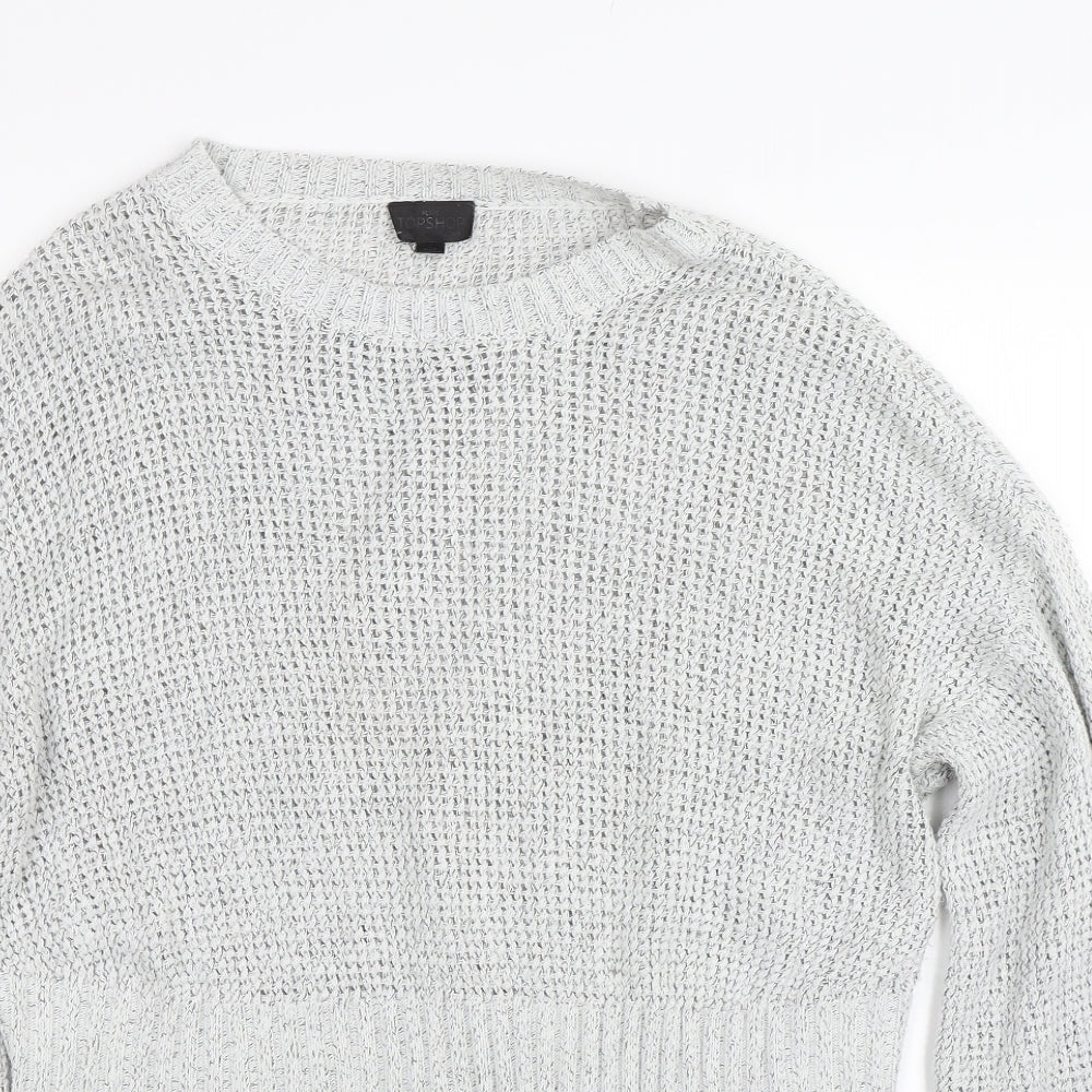 Womens UK Size S Topshop Grey Pullover Jumper