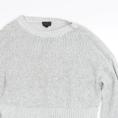 Womens UK Size S Topshop Grey Pullover Jumper