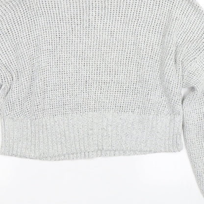 Womens UK Size S Topshop Grey Pullover Jumper