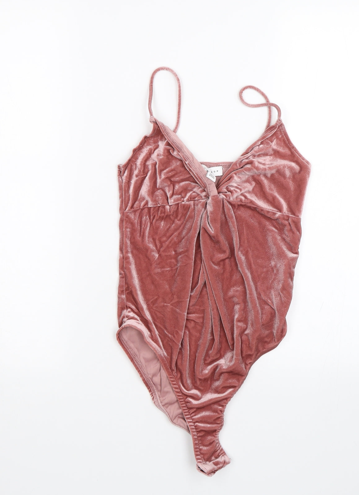 Topshop Womens Pink  Velour Catsuit One-Piece Size 8