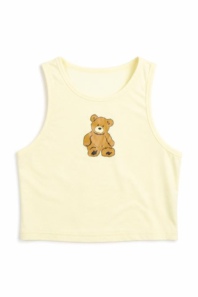 Womens UK Size S Shien Yellow Basic Tank