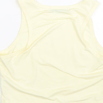 Womens UK Size S Shien Yellow Basic Tank