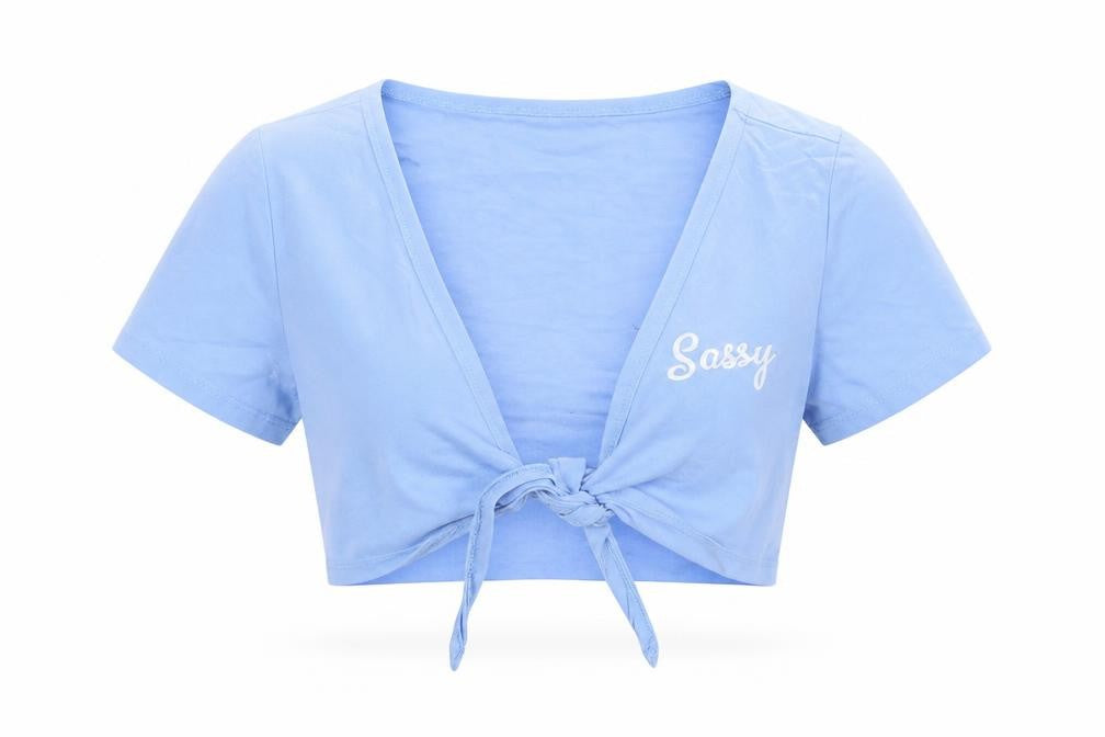 SHEIN Shien Womens Blue   Cropped T-Shirt Size S