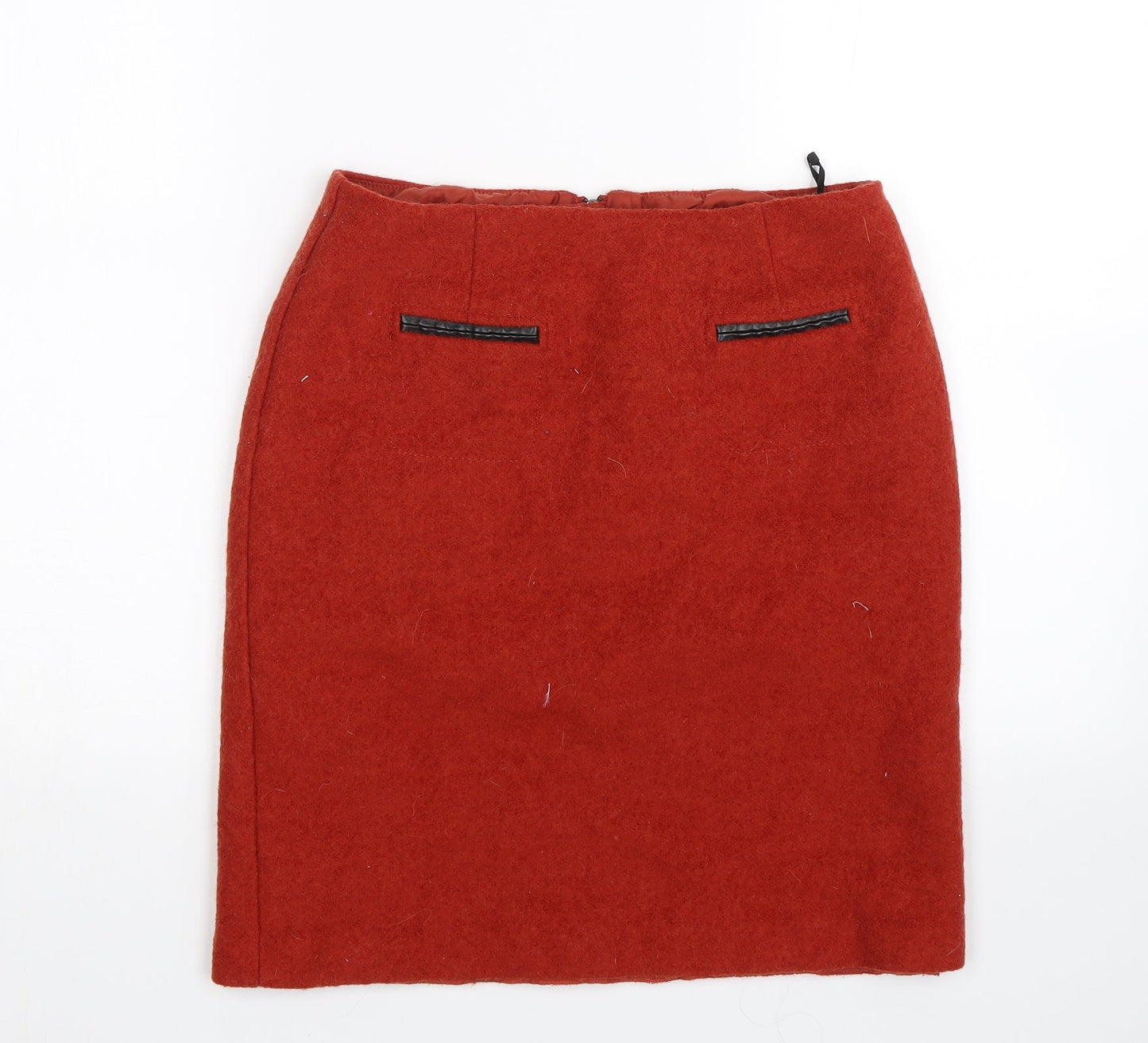 M&S Womens Orange   Bandage Skirt Size 10