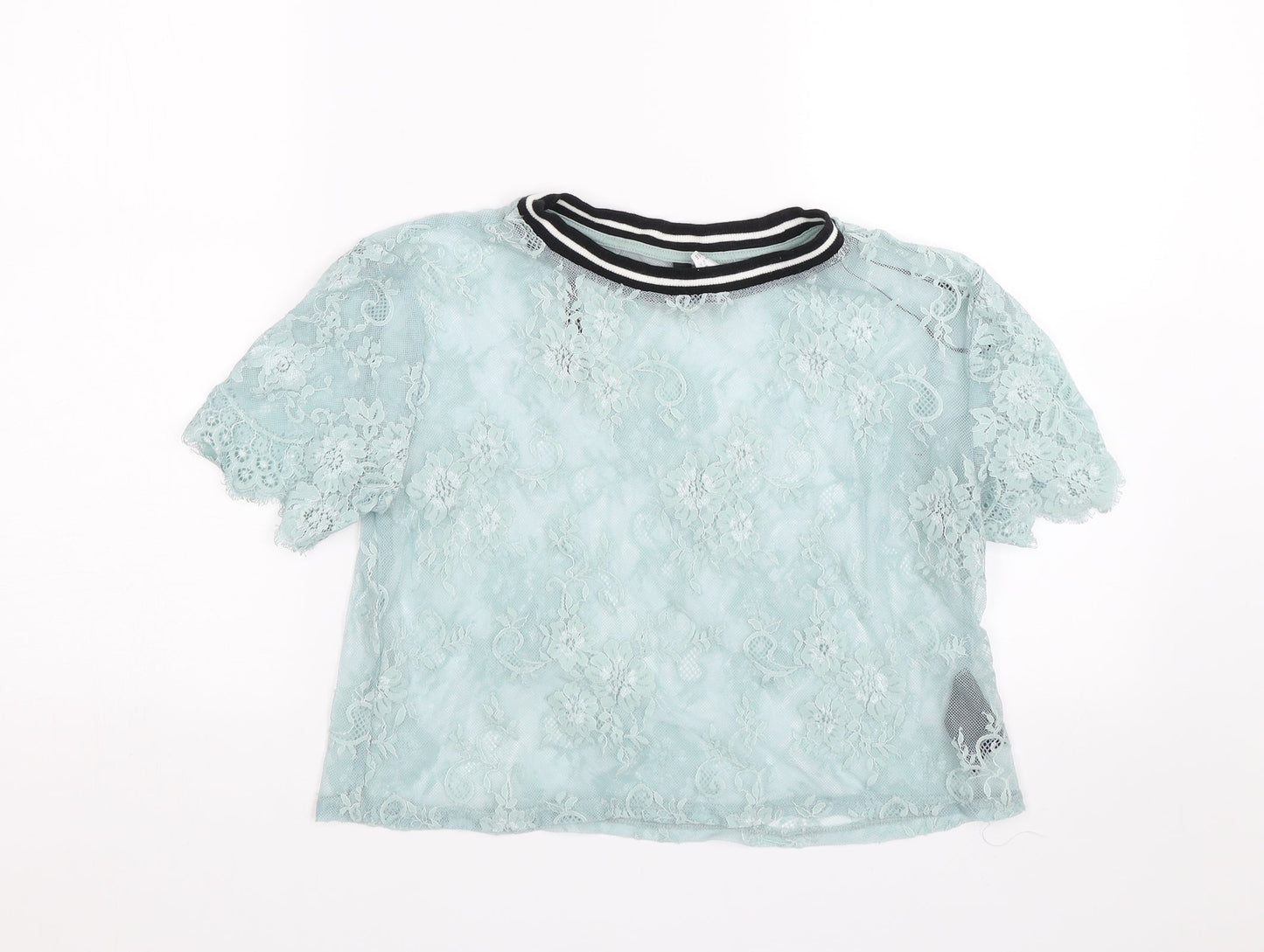 Womens UK Size S H&M Blue Basic T-Shirt
