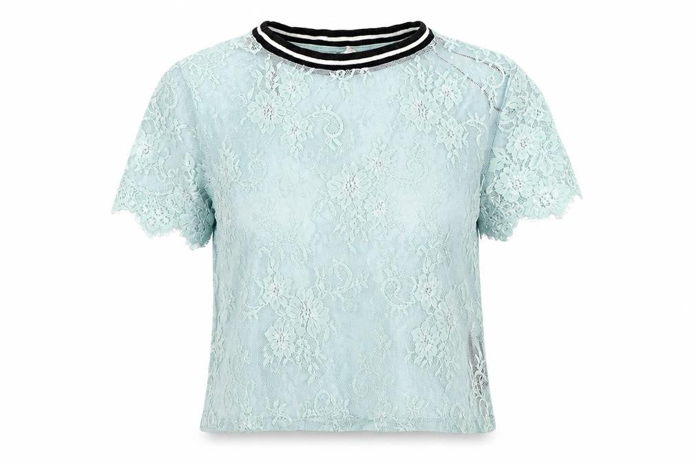 Womens UK Size S H&M Blue Basic T-Shirt