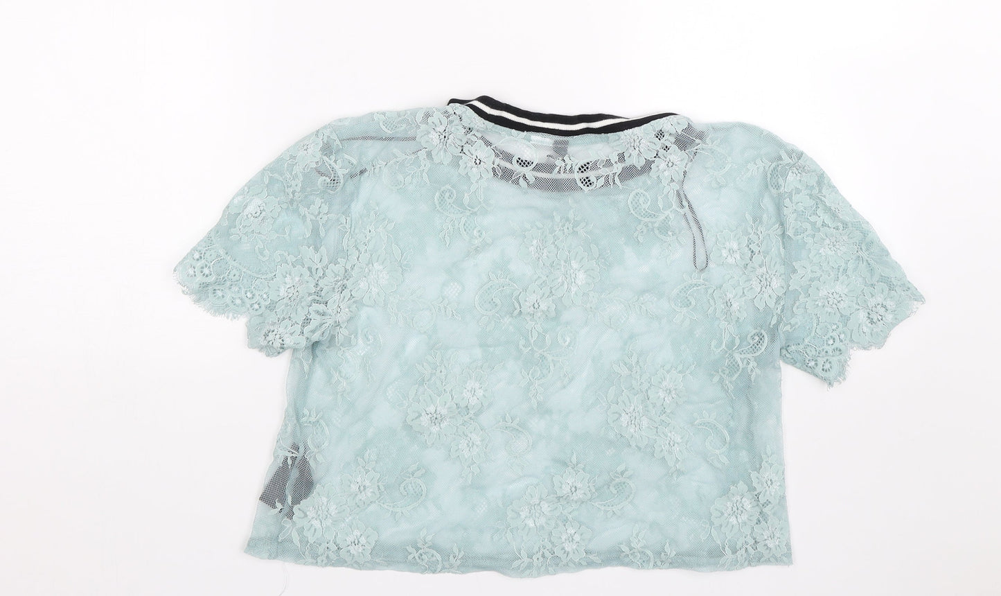 Womens UK Size S H&M Blue Basic T-Shirt
