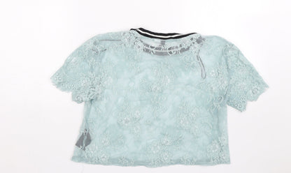 Womens UK Size S H&M Blue Basic T-Shirt