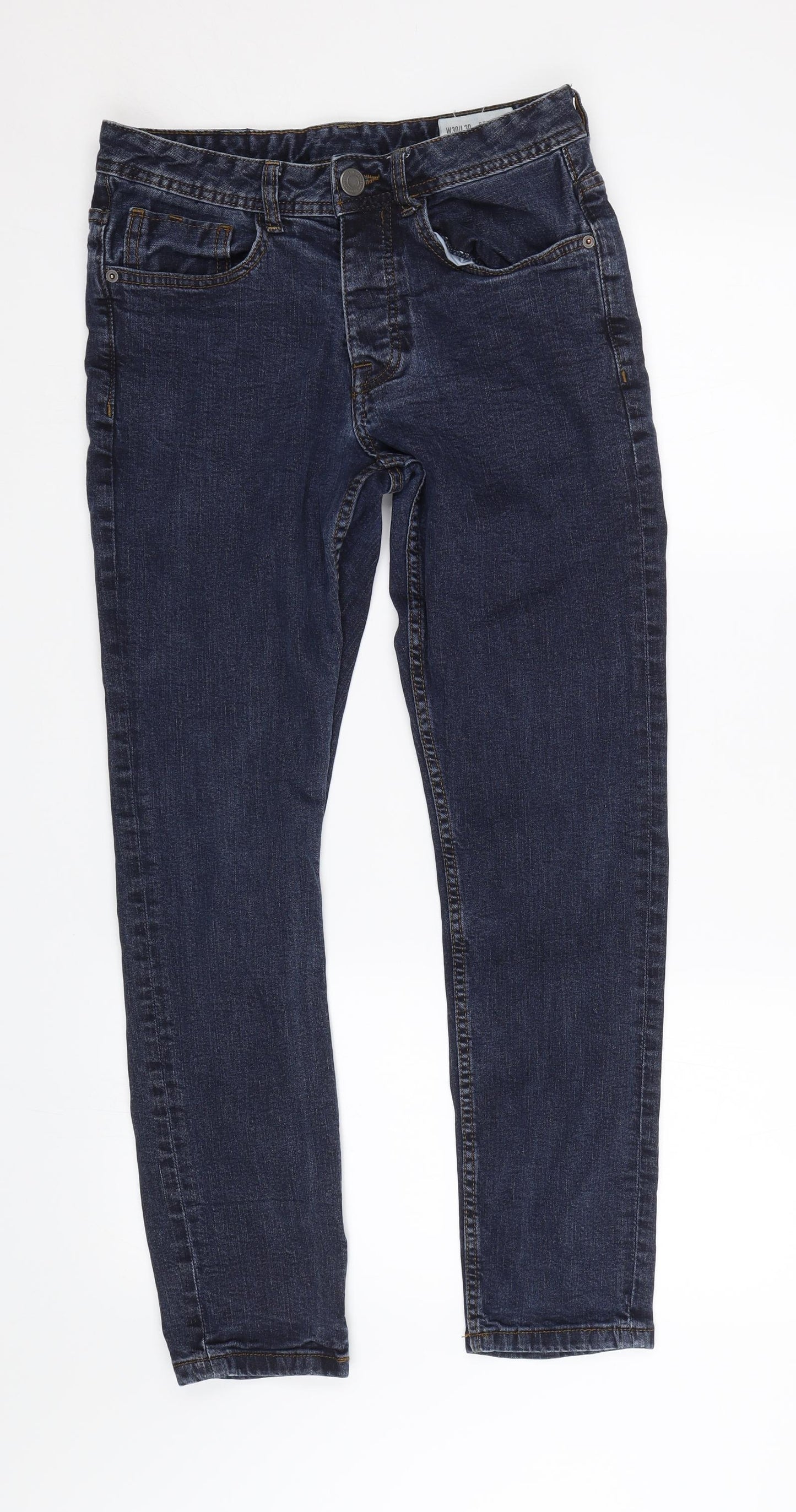 Denim co Womens Blue  Denim Straight Jeans Size 32 L26 in