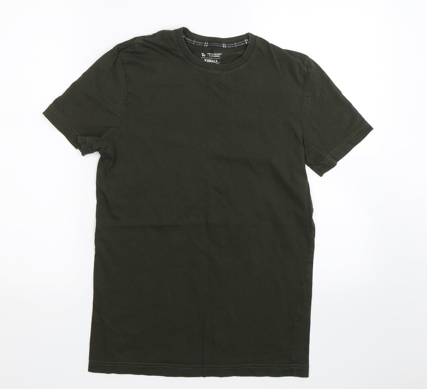 Womens UK Size XS TU Green Basic T-Shirt