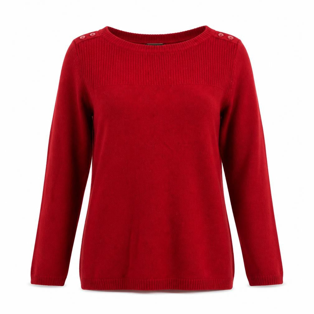 Womens UK Size 12 Original Red Pullover Jumper
