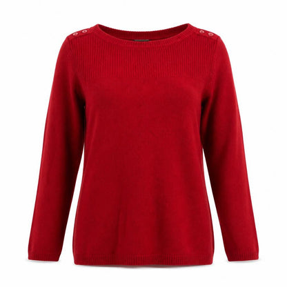 Womens UK Size 12 Original Red Pullover Jumper