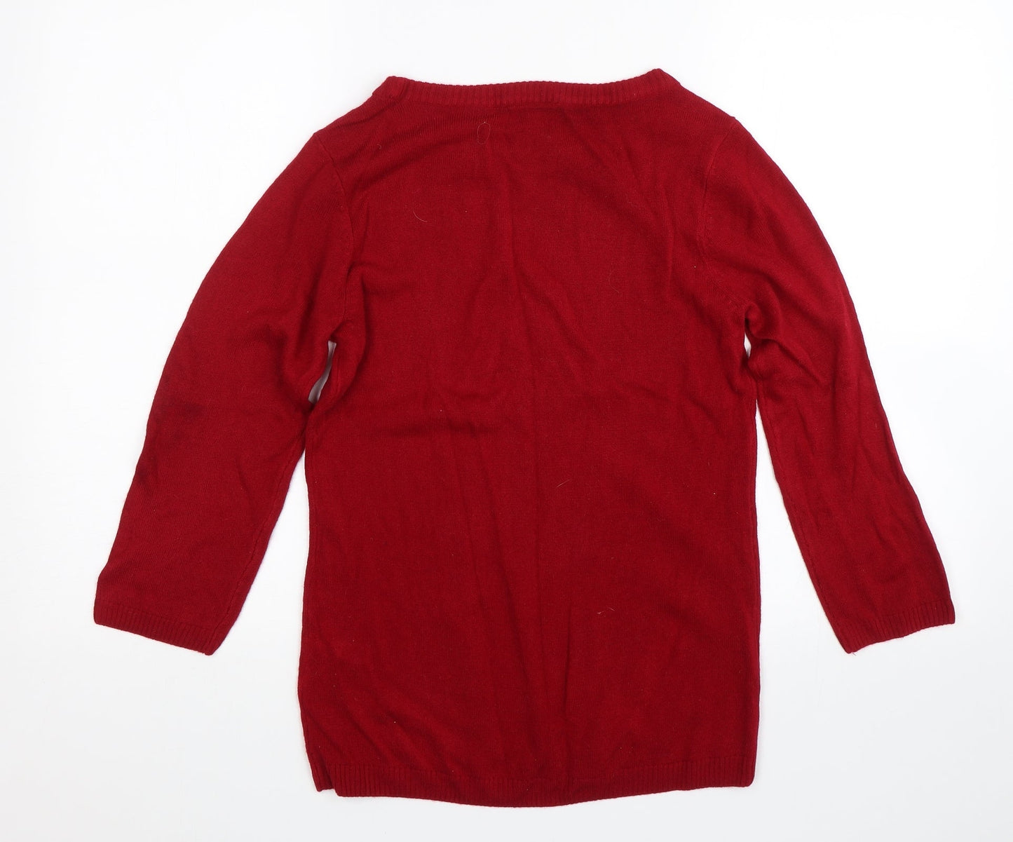 Womens UK Size 12 Original Red Pullover Jumper