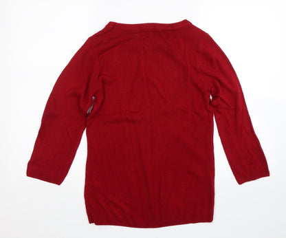 Womens UK Size 12 Original Red Pullover Jumper
