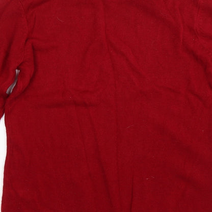Womens UK Size 12 Original Red Pullover Jumper