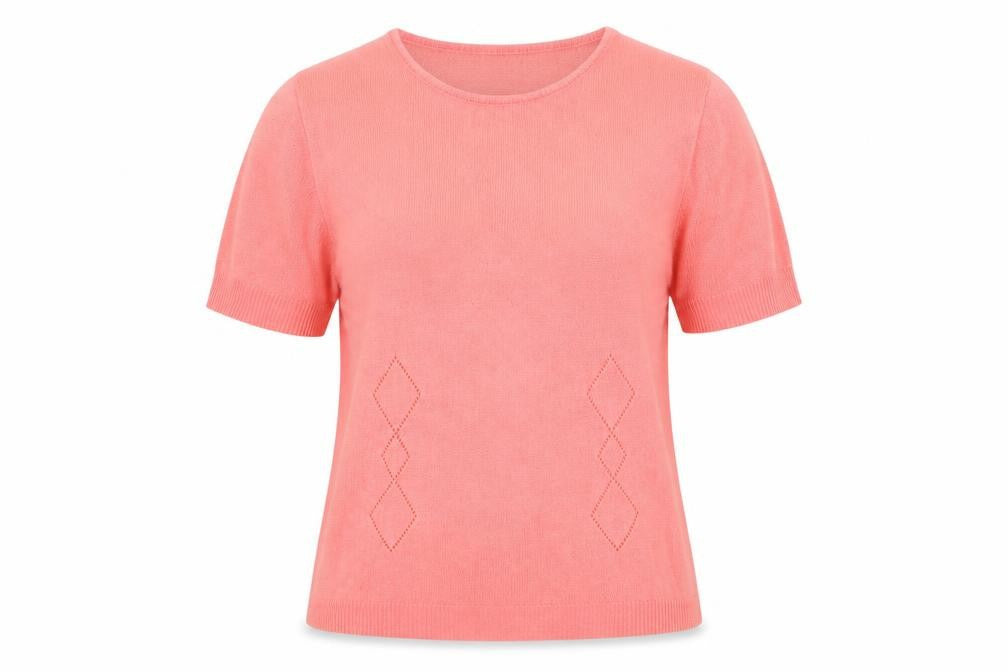 Womens UK Size M EA Pink Basic T-Shirt