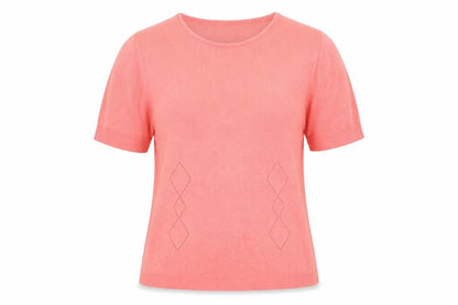 Womens UK Size M EA Pink Basic T-Shirt