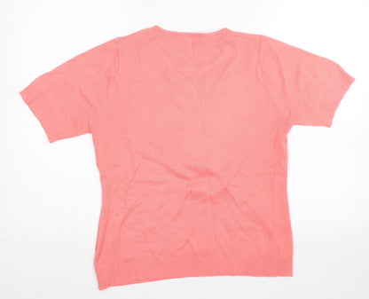 Womens UK Size M EA Pink Basic T-Shirt