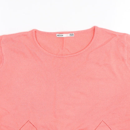Womens UK Size M EA Pink Basic T-Shirt
