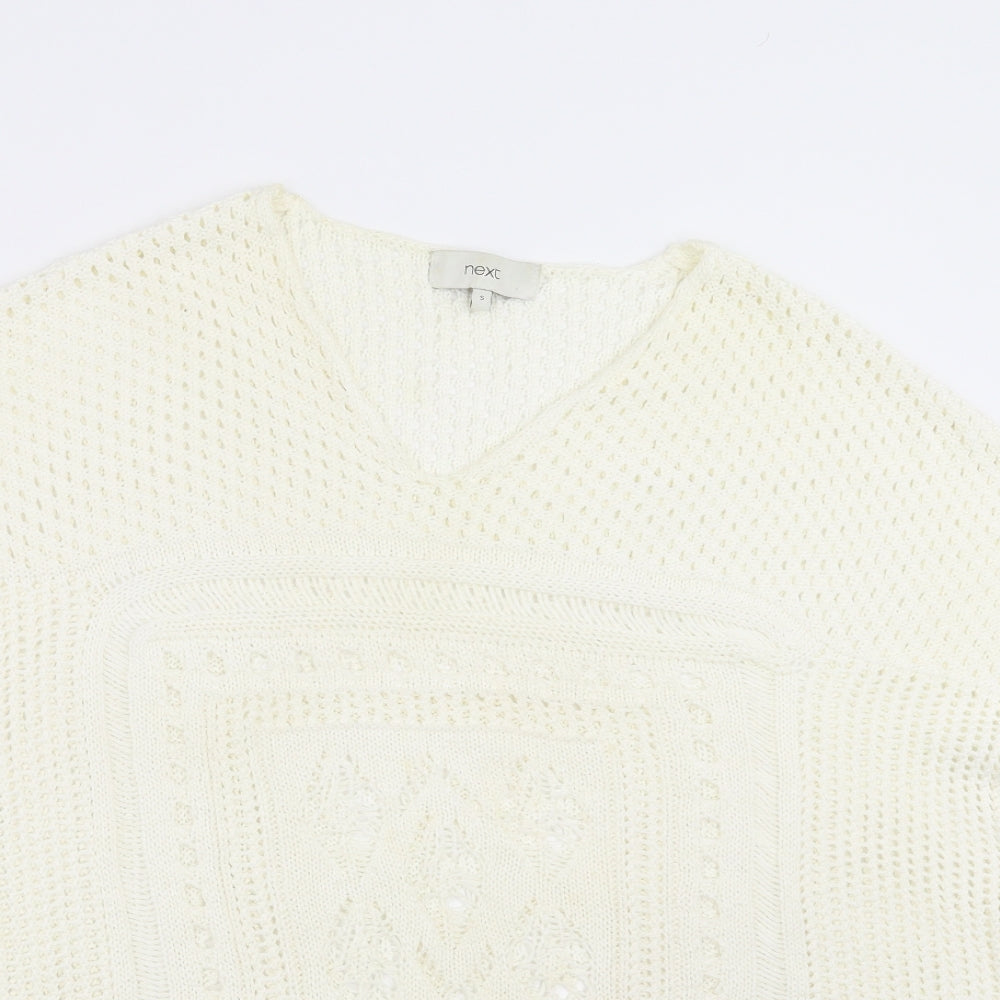 Womens UK Size S NEXT Ivory Pullover Jumper