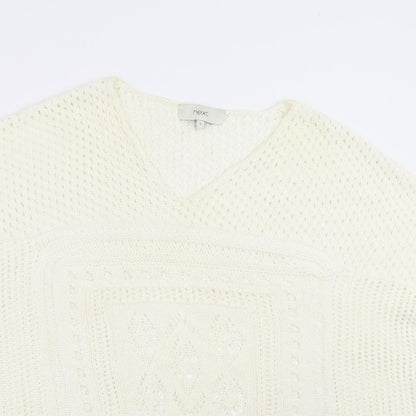 Womens UK Size S NEXT Ivory Pullover Jumper