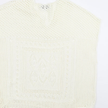 Womens UK Size S NEXT Ivory Pullover Jumper