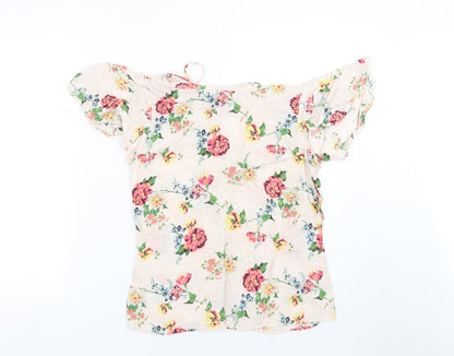Womens UK Size 8 NEXT Pink Basic Blouse