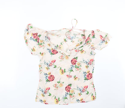 Womens UK Size 8 NEXT Pink Basic Blouse
