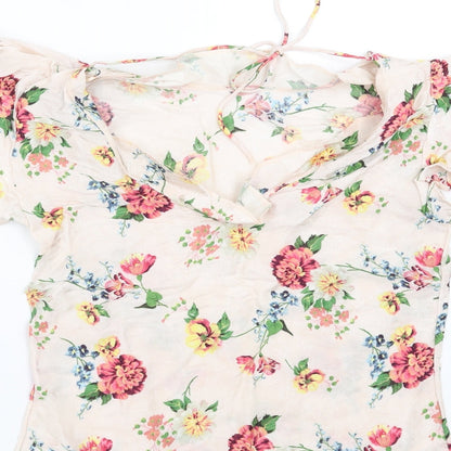Womens UK Size 8 NEXT Pink Basic Blouse