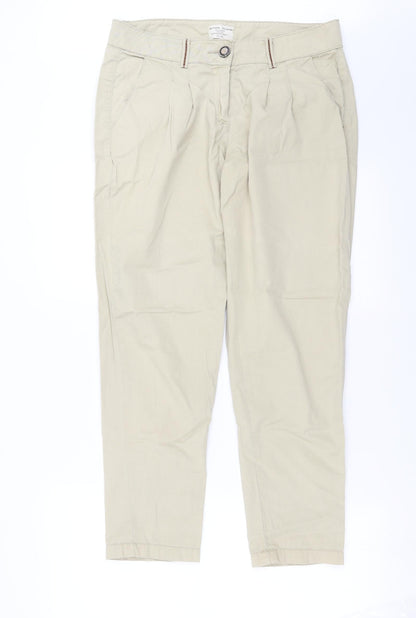 Womens UK Size 10 River Island Regular Fit  Beige Trousers