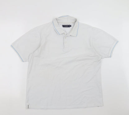 Maine New England Mens White    Polo Size M