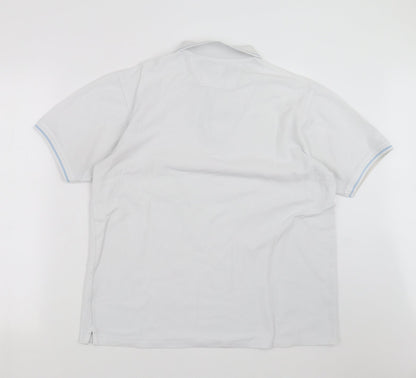 Maine New England Mens White    Polo Size M