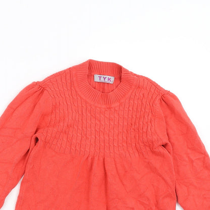 TYK Girls Red  Knit Pullover Jumper Size 12 Years