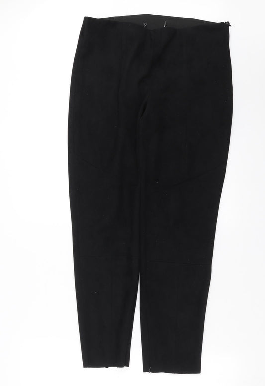 Womens UK Size 32 in Preworn Slim Fit  Black Trousers