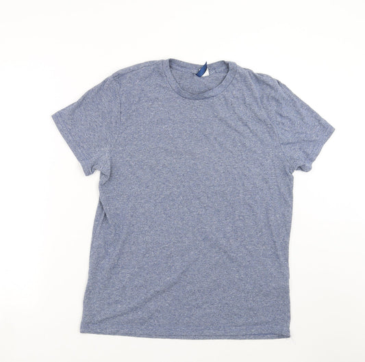Mens UK Size M Divided by H&M Blue  T-Shirt
